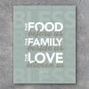 Bless the Food Before Us, the Family Beside Us, and the Love Between Us – Modern Wall Art Prayer – Kitchen decor – House Warming Gift