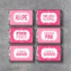 Breast Cancer Awareness Collection – Printable instant download candy wrappers, water bottle labels, tags, cupcake toppers & treat toppers