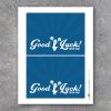 Cheerleading Mini Candy Bar Wrappers and Matching Treat Toppers featuring "Good Luck" or "Great Job"! Printable Instant Download in Blue