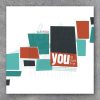 Digital Scrapbook Template No. 132 – Layered Photoshop File – Instant Download – Scrapbook Layout – Wall Art – 12×12 – 8.5×11 – Modern