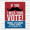 Election Campaign Poster 2 – Printable Moustache Poster personalized with your name and running title – Funny – Vote For Me Campaign
