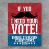 Election Campaign Poster 2 – Printable Moustache Poster personalized with your name and running title – Funny – Vote For Me Campaign