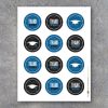 Graduation Collection in Blue – Printable Digital Files–Advice Cards, Banner, Candy Bar Wrappers, Tags, Tent Cards and Water Bottle Labels!