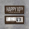 HAPPY 10TH Personalized Candy Bar Wrappers – Printable Birthday Hershey's Wrappers with PHOTO, name & text – Party favors, gift or gift tag