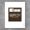 HAPPY 21ST Candy Bar Wrappers – Printable Instant Download – Happy 21st Birthday Hershey's Candy Bar Wrappers – Use as a gift or gift tag!