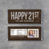 HAPPY 21ST Personalized Candy Bar Wrappers – Printable Birthday Hershey's Wrappers with PHOTO, name & text – Party favors, gift or gift tag