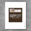 HAPPY 21ST Personalized Candy Bar Wrappers – Printable Birthday Hershey's Wrappers with PHOTO, name & text – Party favors, gift or gift tag