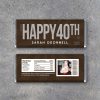 HAPPY 40TH Personalized Candy Bar Wrappers – Printable Birthday Hershey's Wrappers with PHOTO, name & text – Party favors, gift or gift tag