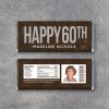 HAPPY 60TH Personalized Candy Bar Wrappers – Printable Birthday Hershey's Wrappers with PHOTO, name & text – Party favors, gift or gift tag