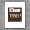 HAPPY 60TH Personalized Candy Bar Wrappers – Printable Birthday Hershey's Wrappers with PHOTO, name & text – Party favors, gift or gift tag