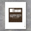 HAPPY 80TH Candy Bar Wrappers – Printable Instant Download – Happy 80th Birthday Hershey's Candy Bar Wrappers – Use as a gift or gift tag!