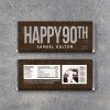 HAPPY 90TH Personalized Candy Bar Wrappers – Printable Birthday Hershey's Wrappers with PHOTO, name & text – Party favors, gift or gift tag