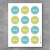 Happy Father's Day Circle Tags – Instant Download – Printable DIY Party Favors, Cupcake Toppers, Gift Tags, Decor, Cool Gift Ideas – #1 Dad