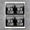 Happy New Year Champange Labels – Printable Silver Glitter Wine or Champagne Wrappers – Cheers! – Last Minute Host or Hostess Gift-NYE Party