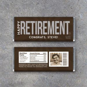 Happy Retirement Personalized Candy Bar Wrappers – Printable Custom Download