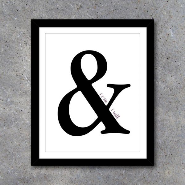 I CAN & I Will Office Artwork in 3 Colors – Printable Art Instant Download – Home Office Decor – Motivational Art – Diy Gallery Wall Ideas