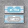 Little Prince Baby Shower Candy Bar Wrappers – Printable Instant Download – "Welcome" & "Thank You" Baby Boy Shower Ideas and Party Favors