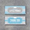 Little Prince Baby Shower Candy Bar Wrappers – Printable Instant Download – "Welcome" & "Thank You" Baby Boy Shower Ideas and Party Favors