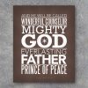 MIGHTY GOD Modern Wall Art – Printable 8×10 Digital Design in Five Different Colors – Christian Home Decor – Scripture Wall Art – God
