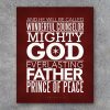 MIGHTY GOD Modern Wall Art – Printable 8×10 Digital Design in Five Different Colors – Christian Home Decor – Scripture Wall Art – God