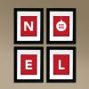 NOEL Modern Wall Art – Set of 4 – Printable Digital File – Instant Download – Series – 8×10 – Christmas – Holiday – Home Décor – Gift – DIY