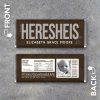 Personalized Birth Announcement Candy Bar Wrappers – Printable Download – HERESHEIS Hershey Bar Wrappers – It's a Girl! Photo Announcement