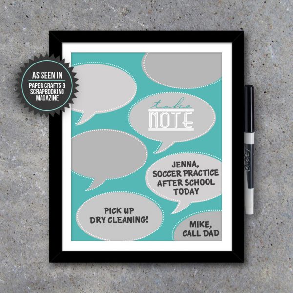 Take Note! Dry Erase Board Message Center – Modern Wall Art – Printable Digital File – Kitchen Decor – Message Center – House Warming Gift