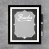 Thanks…Dry Erase Board – Modern Wall Art – Printable Digital File – Interactive Art – Home Decor – Anniversary Gift – House Warming Gift
