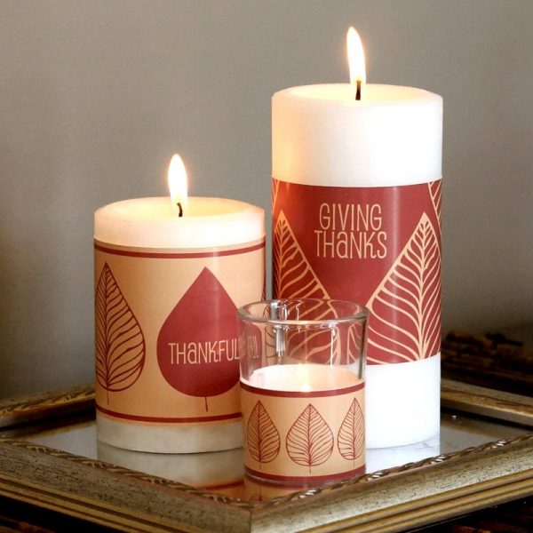 Thanksgiving Wraps  – Printable Digital File – Instant Download – Home Decor – Modern – Candle wraps – Napkin rings – Gift wrap bands