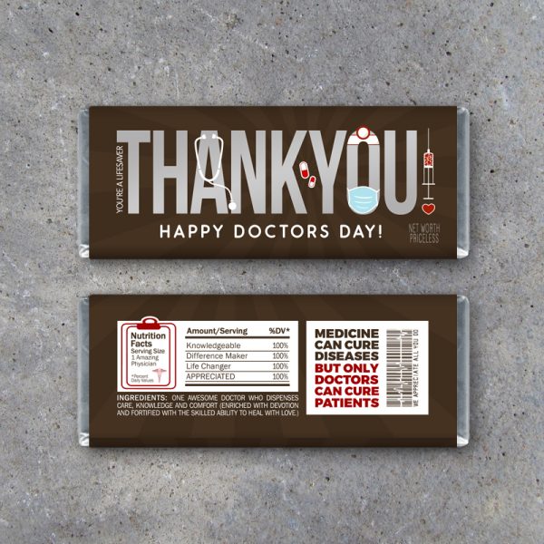 Happy Doctors Day Candy Bar Wrapper