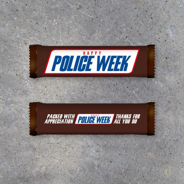 Happy Police Week Candy Bar Wrappers