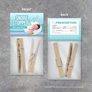Snore Stopperz Gag Gift Tags – Printable Instant Download