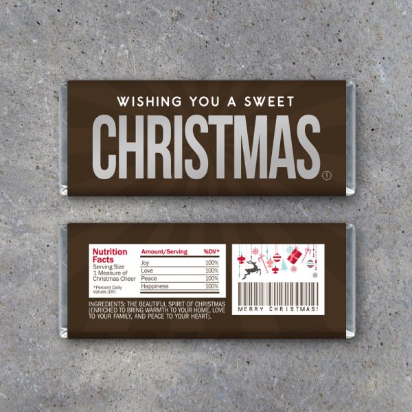 PREVIEW Merry Christmas Candy Bar Wrappers 1